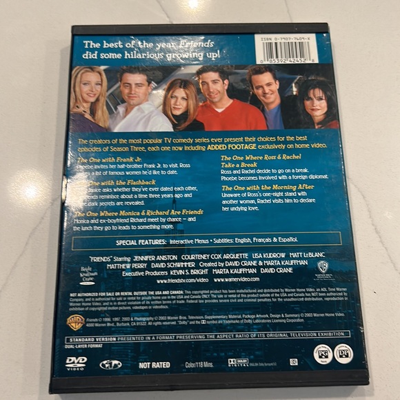 The Best of Friends Top 5 Episodes DVD Season 3 GUC - Picture 2 of 2
